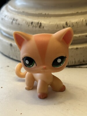 Authentic Littlest Pet Shop LPS #1764 Orange Peach Tiger Shorthair Kitty Cat Fig $27.95