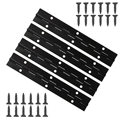 #ad KINBOM 4 Pcs 6 Inch Piano Hinges and 24 Screws Metal Piano Hinge Stainless St... $16.66