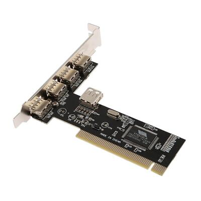 PC 4 Ports PCI to USB 2.0 HUB Riser PCI Expansion Card Adapter Converters USA $8.54
