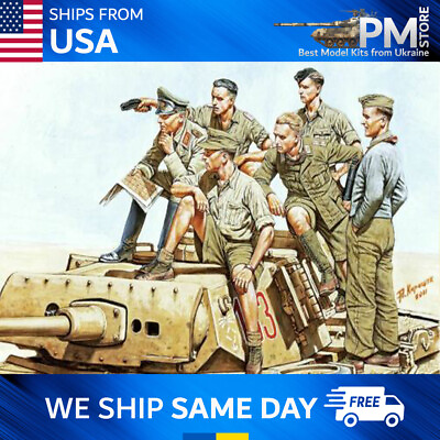 #ad Master Box 3561 Rommel and German Tank Crew DAK WW II era scale 1 35 $25.95