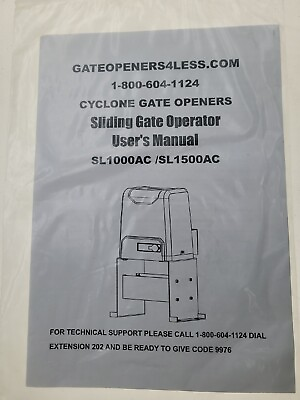 #ad AUTOMATIC SLIDING GATE OPENER SL1000AC SL1500AC $350.00