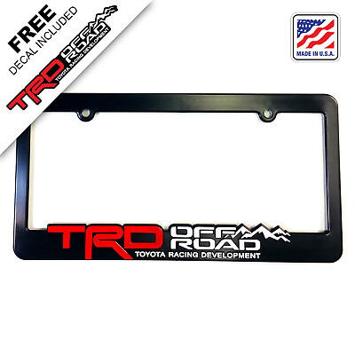 #ad TRD OFF ROAD License Plate Frames Toyota Racing Development Tacoma Tundra 4Runne $14.95