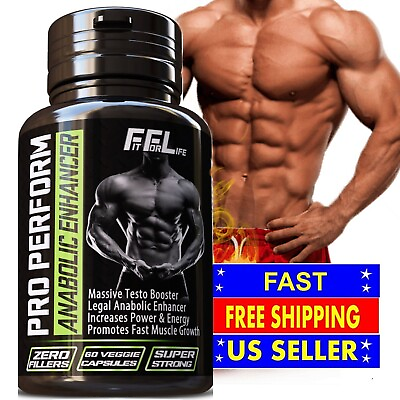 #ad BODYBUILDING SUPPLEMENT RIPPED LEAN MUSCLE GROWTH GAIN WORKOUT PILLS 60 CAPS $15.94