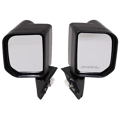 #ad Fits Toyota FJ Cruiser 07 14 Set of Side View Power Mirrors Gloss Black w Lamps $108.80