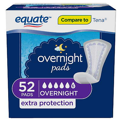 #ad #ad Equate Overnight Women#x27;s Ultimate Regular Incontinence Pads 52 count $14.97