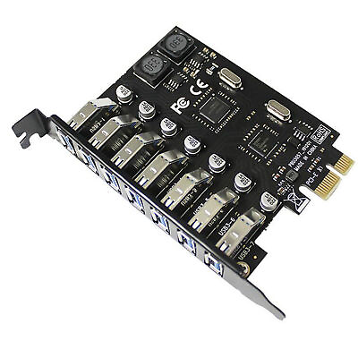 USB 3.0 PCI E Expansion Card Adapter 7 Ports Hub Adapter External Controller $24.99