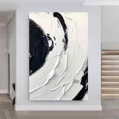 #ad Texture Canvas Black White Art Painting Wall Picture Bedroom Artwork Unframed $300.13