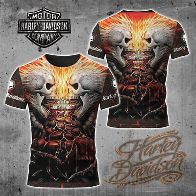 #ad SALE Harley Davidson Vintage Harley Davidson EAGLE T Shirt 3D Size S 5XL $30.99
