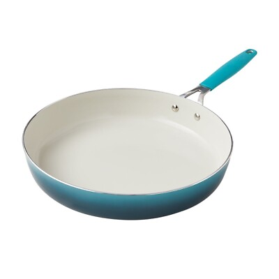 #ad 12 Inch Ceramic Fry Pan Ombre Teal $23.41