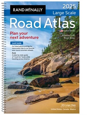 #ad Rand McNally 2025 Large Scale Road Atlas Paperback or Softback $25.51