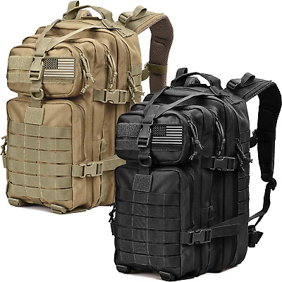 #ad 45L Military Tactical Backpack Large Army Men 3 Day Assault Pack Molle Rucksack $35.98