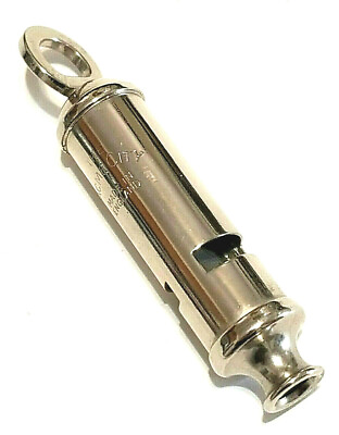 #ad ACME City Trademark England Nickel Plated Brass British Police Bobby Whistle NOS $19.95