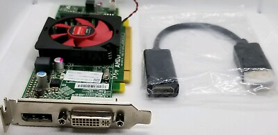 Dell OptiPlex PCIe X16 SFF 1GB Video Card DVI DisplayPort to HDMI Adapter Win 10 $21.59