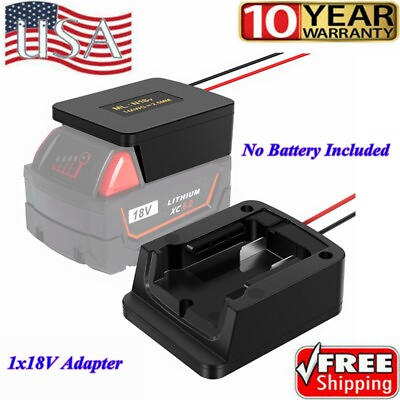 For Milwaukee M18 Battery Adapter Dock with Soft Wires Power Wheels DIY Robotics $3.99
