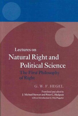 #ad Lectures on Natural Right and Political Science : The First Philosophy of Rig... $55.83
