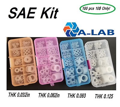 #ad SAE Nylon washer kit 1 4quot; 5 16quot; 3 8quot; 1 2quot; 100 QT Assorted Imperial $15.00