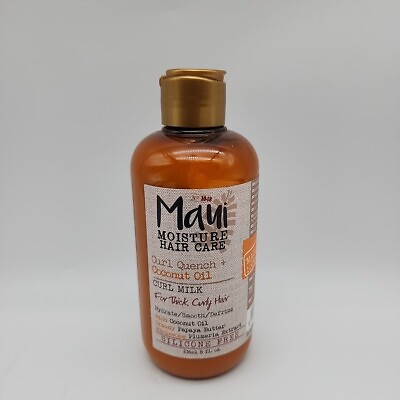 #ad Maui Moisture Curl Quench Coconut Oil Hair Milk Anti Frizz Curl Defining 8 oz $24.99