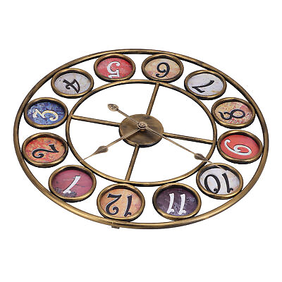 #ad Clock European Retro Circular Digital Long Term Living Room Decoration Gift ❉ $153.89