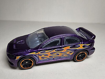 #ad 2012 Hot Wheels 2008 LANCER EVOLUTION Heat Fleet Purple 1:64 Die cast Car $5.99