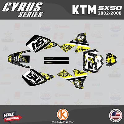 #ad Graphics Kit for KTM 50SX 2002 2008 MINI ADVENTURE PRO SR JR CYRUS yellow $49.99