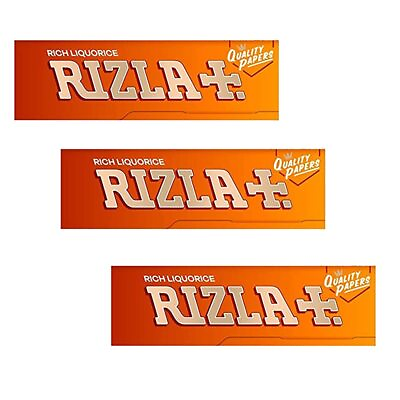 #ad RIZLA Orange LIQUORICE Regular Cigarette Rolling Papers 50 BOOKLETS Original $21.92