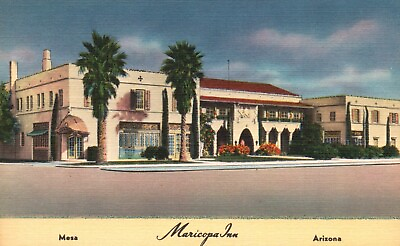 #ad Postcard AZ Mesa Arizona Maricopa Inn Valley of the Sun Linen Vintage PC G3630 $2.00