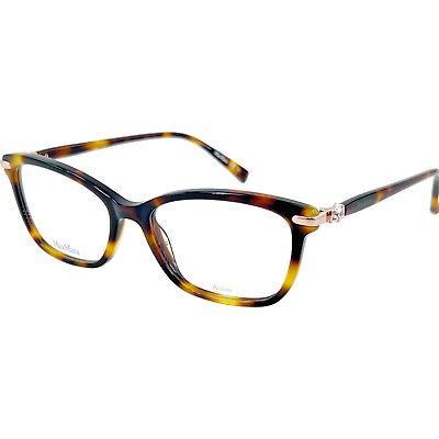 #ad Max Mara MM1399 Women#x27;s Plastic Eyeglass Frame 0086 Dark Havana 53 17 $164.95