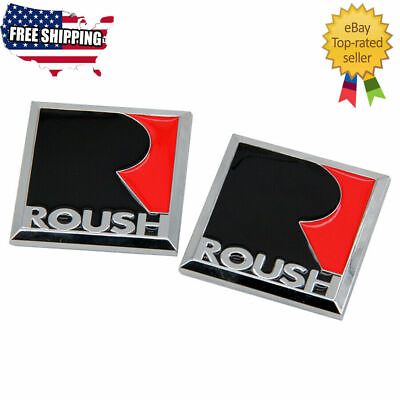 #ad NEW 2x 3D Roush R Metal Fender Emblem Badge car body Stickers for ALL CARS $23.99