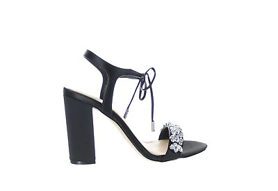 #ad Badgley Mischka Womens Uzuri Black Ankle Strap Heels Size 6 2075568 $21.69