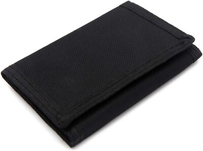 #ad RFID Wallet Camouflage Nylon Trifold Wallets for MenMini Black $8.26