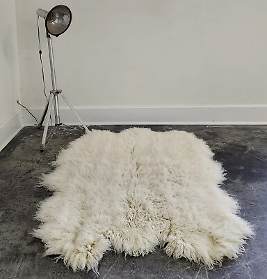 #ad SUPER THICK SHEEPSKIN FLOKATI RUGS ALL SIZES LONG 3.5quot; PILE SHAG AREA RUGS $259.00