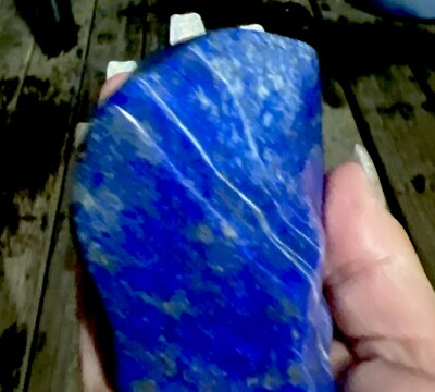 #ad Lapis Lazuli Polished Specimen Mineral Rock 425.2gm 83 X 70mm High GradeES $95.00