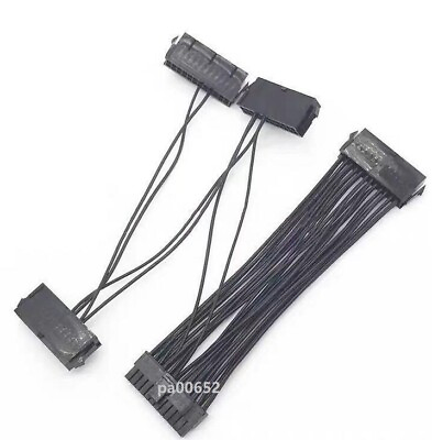 #ad 24pin 204 Quad PSU Multiple Power Supply Splitter Cable Adapter 20cm 4 PSU $8.69