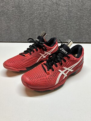 #ad ASICS Solution Speed FF FlyteFoam Men#x27;s Red Tennis Sneakers Shoes US Size 9 $29.40