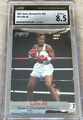 #ad Laila Ali 2001 Sports Illustrated for Kids SI SIK Rookie Card RC CSG graded 8.5 $89.99