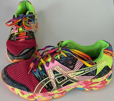 #ad Asics Gel Noosa Tri 8 Mens SZ US 5.5 EUR 38 Pink Colorful Running Shoes C301N $22.99