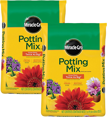 #ad Potting Mix Soil for Outdoor Indoor Plants Enrich w Plant Food 2Pack 1 Cu.Ft. $27.53