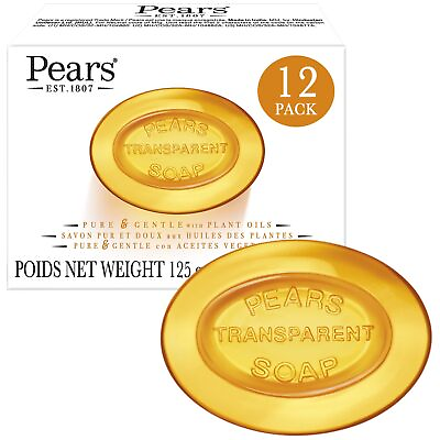 #ad Pears Soap Face amp; Body Soap Amber – Pure amp; Gentle Transparent Bar Soap Moistu... $29.22