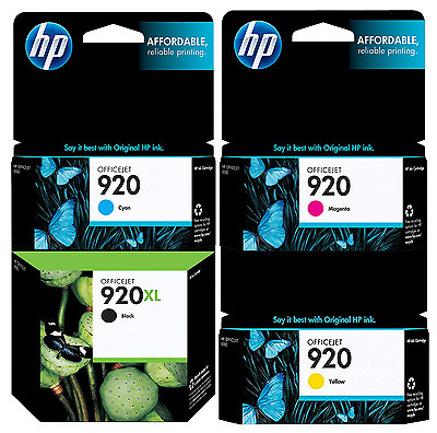 #ad GENUINE NEW HP 920XL 920 Ink Cartridge 4 Pack for Officejet 6000 6500 7000 7500 $24.99