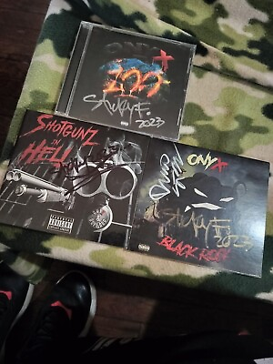 #ad Onyx Autographed 3 New Cd Lot: Black Rock Shotgunz In Hell 100 Mad Eminem $134.99