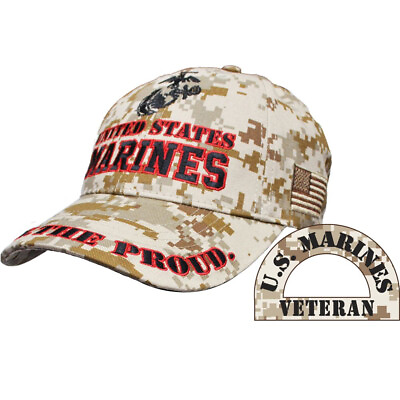 #ad USMC US Marine Corp The Few The Proud Relaxed Fit Military VETERAN Hat Cap $15.88
