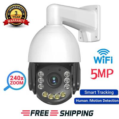 #ad 5MP Outdoor PTZ IP Camera with Pan Tilt 8x Optical Zoom amp; Human Motion Detection $197.99