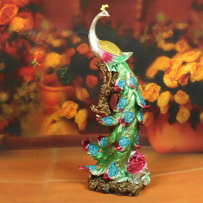 #ad 42cm 16.5quot; Export PEACOCK Statue Sculpture Figurine Statue Feng Shui $56.80