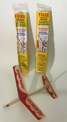 #ad Two 2 VINTAGE American Airlines North Pacific Gliders Life Savers Premium $9.98