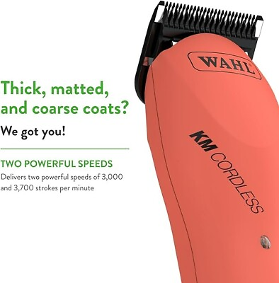 #ad Wahl KM Cordless Clipper with Guide Comb set Pet Grooming $260.00