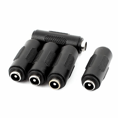 #ad 5Pcs DC Power Female to Female Jack Adapter 2.1x5.5mm Connector For CCTV Camera $7.21