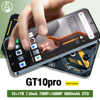 #ad GT10Pro 5G Smartphone 16GB1TB Unlocked 7.3quot; Dual SIM Android Cell Phone NFC OTG $238.99