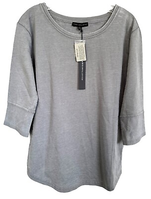 #ad Jane and Delancey Women#x27;s Blouse Top Vintage Look 3 4 Sleeve Size S Gray $24.99