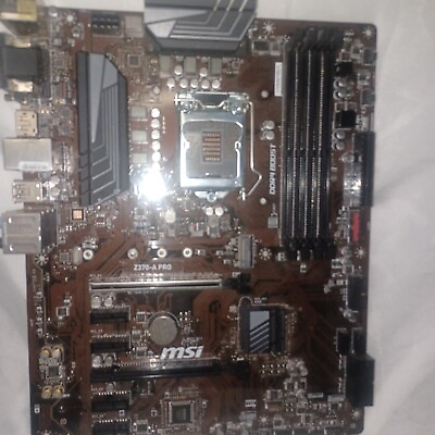 #ad MSI Z370 A PRO ATX Motherboard LGA 1151 DDR4 *FOR PARTS Repair $27.99