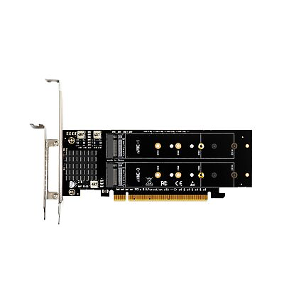 GLOTRENDS Quad M.2 PCIe NVMe Adapter Without PCIe Splitter Function PCIe Bif... $60.83